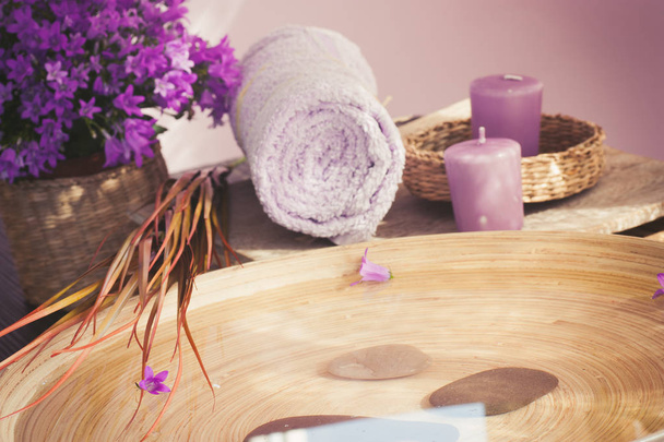 Purple spa setting - Photo, Image