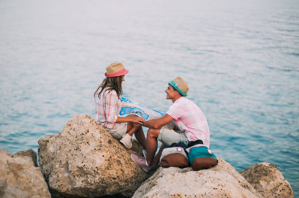 couple on vacation in Greece - Zdjęcie, obraz