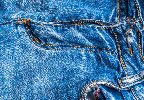 Blue Jeans és textúra öltés - Fotó, kép