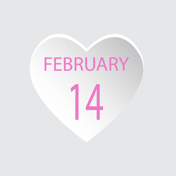 February 14.Valentines day.Love.Vector illustration. - Vector, Image
