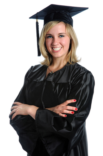 Young Woman With Gown and Mortarboard - Foto, Bild