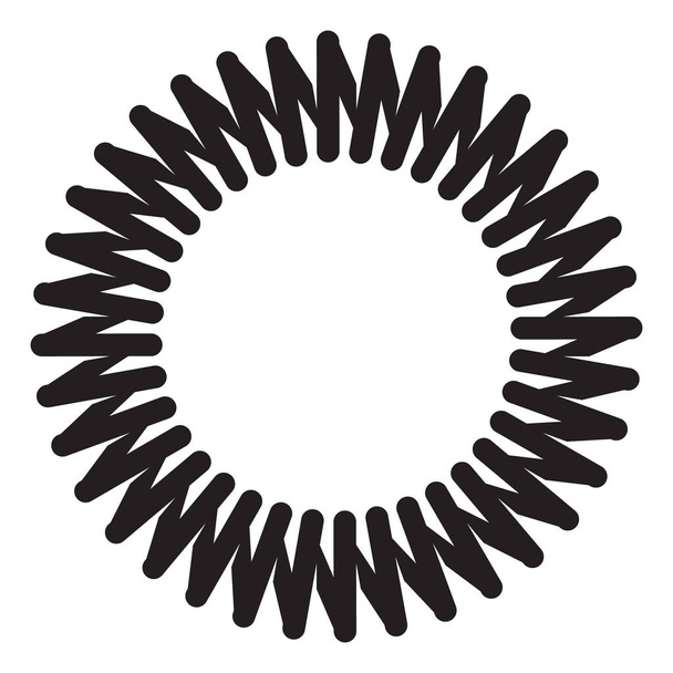 Zwart-wit pictogram met een veer - Vector, afbeelding