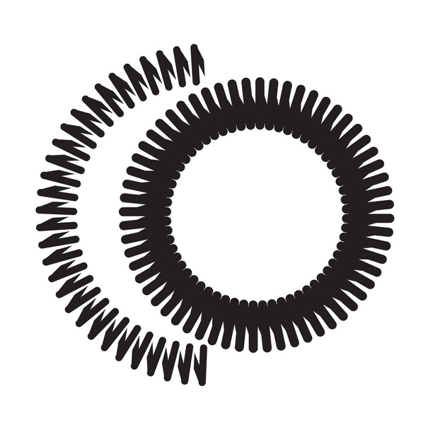 Fekete-fehér ikonra egy rugóval - Vektor, kép