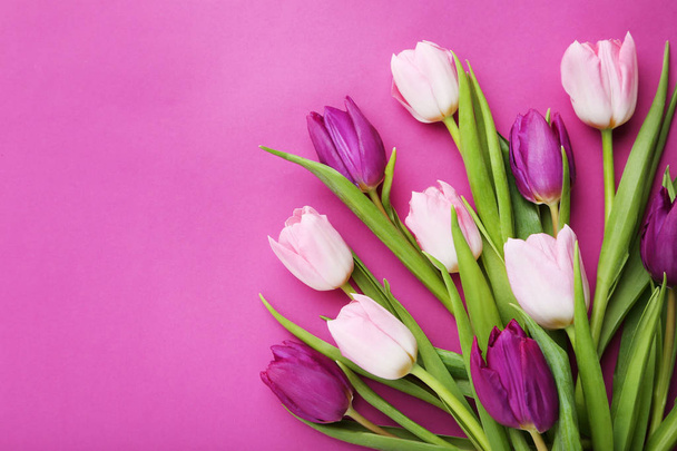 Bouquet of colorful tulips - Foto, Imagem