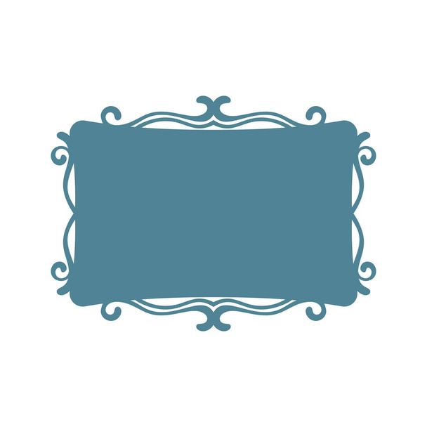Moldura azul decorativa
 - Vetor, Imagem
