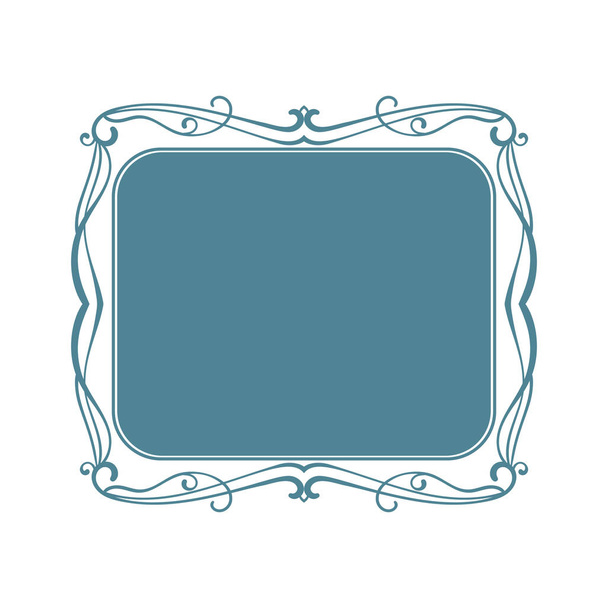 Marco azul decorativo
 - Vector, imagen