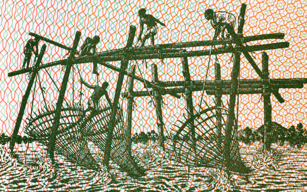 Men fishing with stick nets - Photo, Image