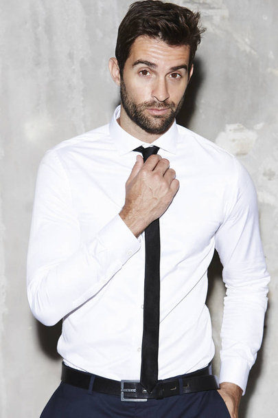 Stylish man in shirt and tie   - Photo, Image