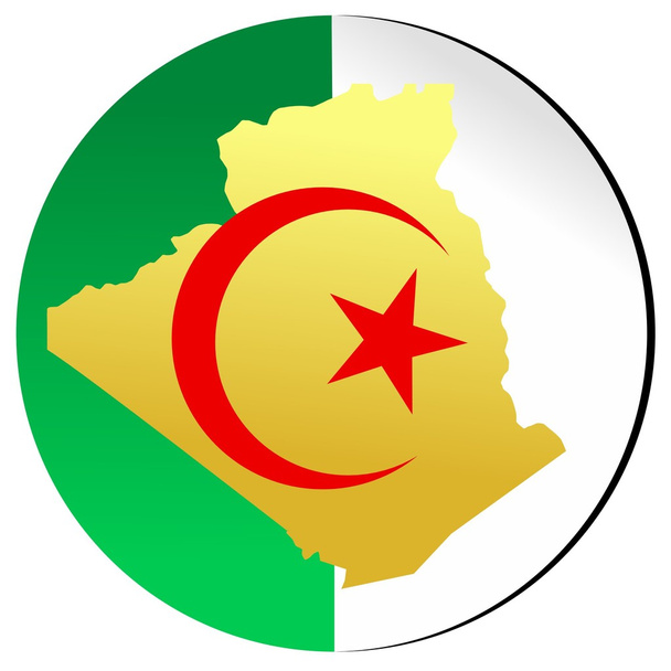κουμπί Αλγερία - Διάνυσμα, εικόνα