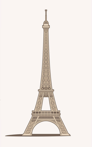 Tour Eiffel en París - Vector, Imagen