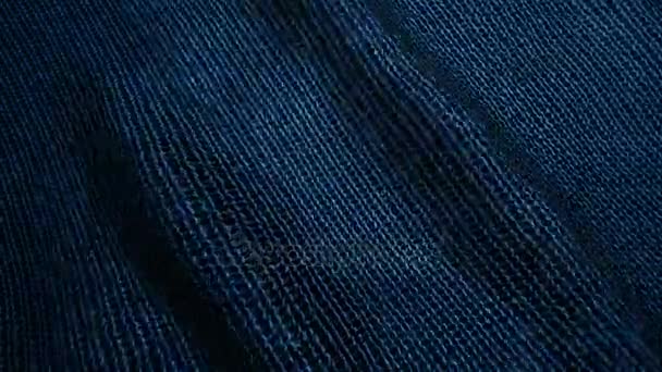 dunkelblaue hochwertige Jeans-Textur, bewegte Wellen, nahtlose Schlaufe - Filmmaterial, Video