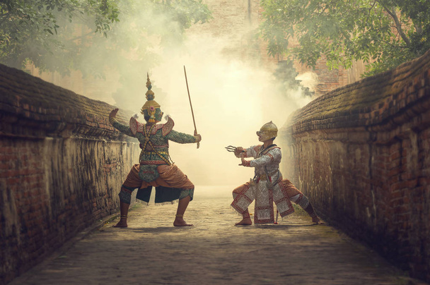  pantomima performances acción de Tailandia
 - Foto, Imagen