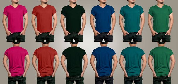 Varios colores de camiseta maqueta
 - Foto, Imagen