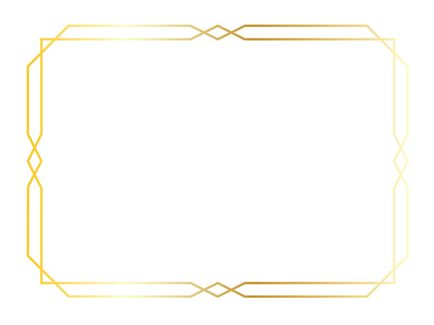 Золотая рамка арт-деко - Вектор,изображение