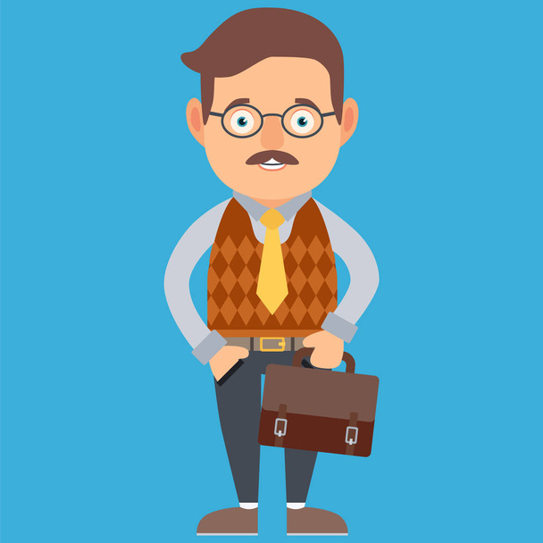 Young Guy With The Tablet - Vector, Image