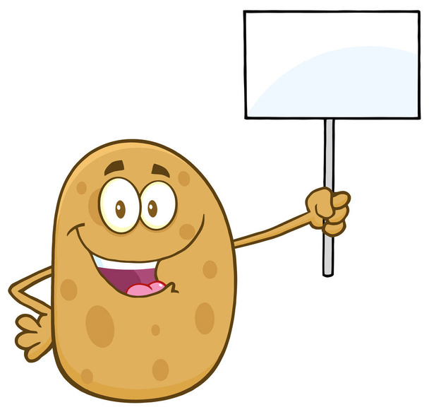 Aardappel Cartoon karakter - Vector, afbeelding