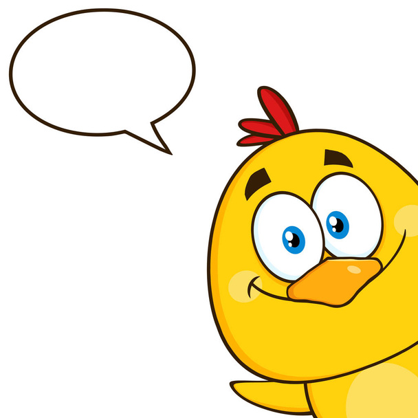 Cute Yellow Chick Cartoon Character  - Vector, Image