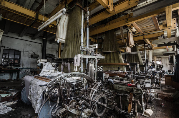 many machines in spinning - Photo, Image