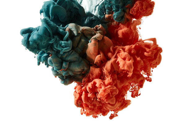 Splash van kleur inkt - Foto, afbeelding