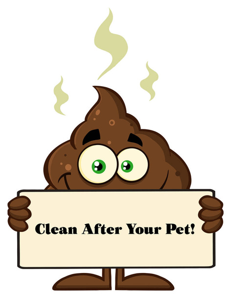 Smiling Funny Poop Cartoon Character  - Vector, Image