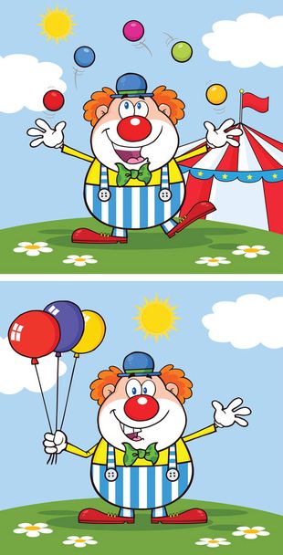 Funny Clown Cartoon Character - Vector, Image