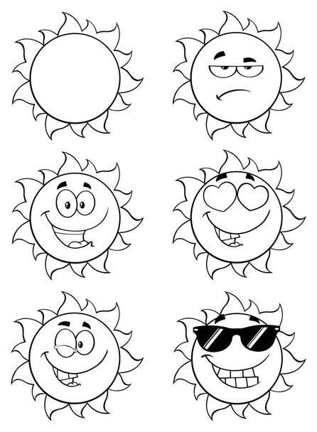 Black And White Sun - Vector, Image