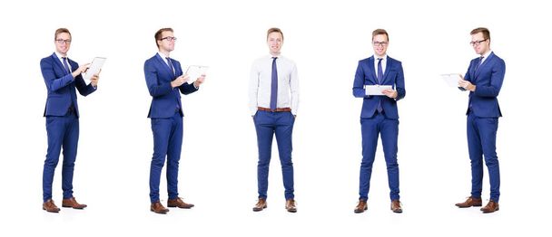 Young and smart businessman collage - Foto, afbeelding
