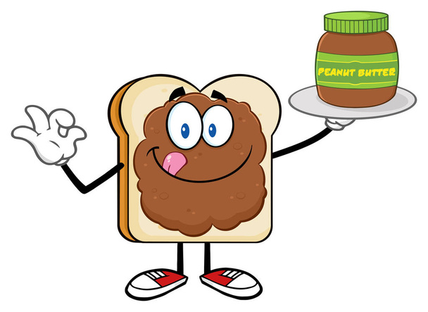 kreskówka kromka chleba - Wektor, obraz