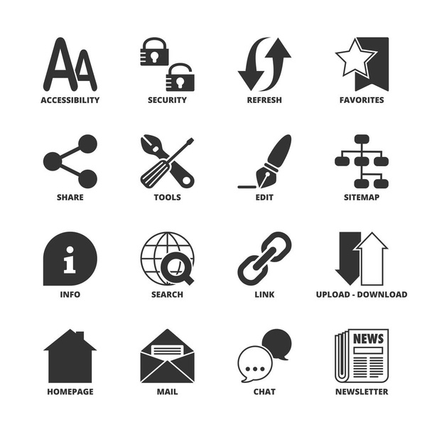 Símbolos Web e Internet
 - Vetor, Imagem
