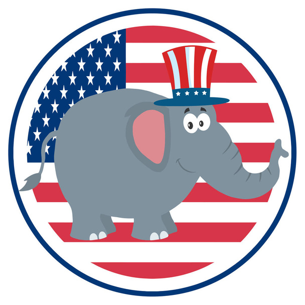 Republican Elephant Illustration - Vector, Image