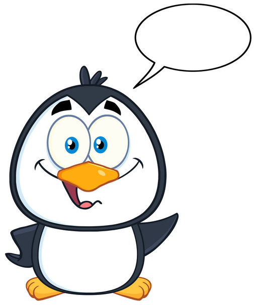 Pingüino personaje de dibujos animados
 - Vector, imagen