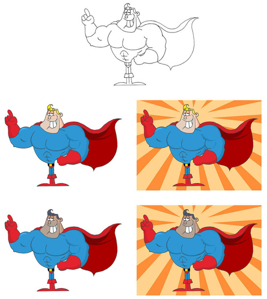 Super Hero Cartoon Character.  - Vector, Image