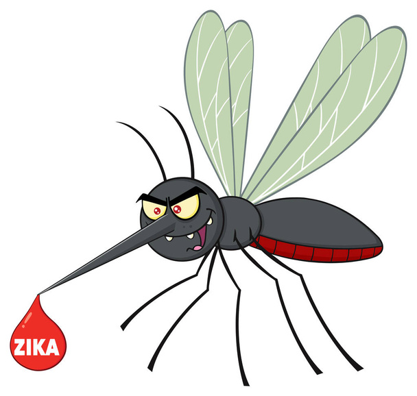 Κουνούπι καρτούν χαρακτήρα που φέρουν  - Διάνυσμα, εικόνα