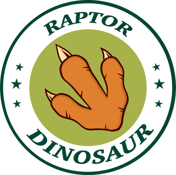 Dinosaurier Pfote Kreis Logo - Vektor, Bild