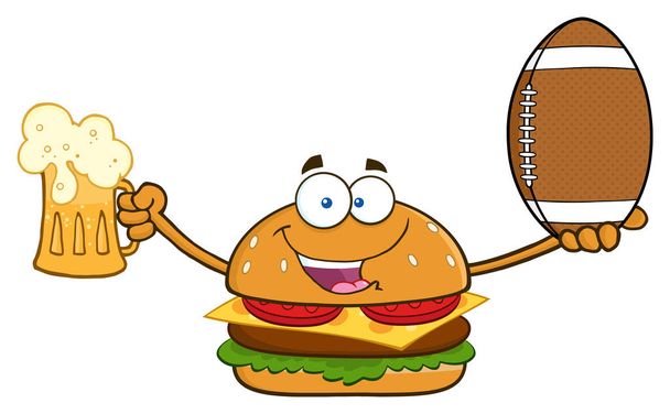 personagem de desenho animado hambúrguer
  - Vetor, Imagem
