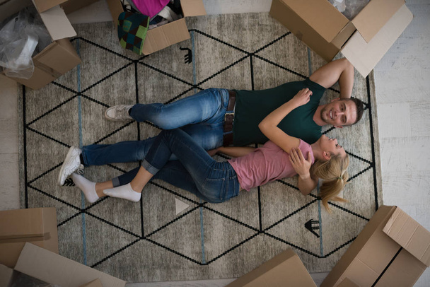 Top view of attractive young couple - Fotografie, Obrázek