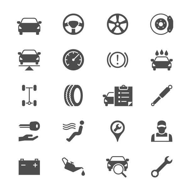 Auto Service icônes plates
 - Vecteur, image