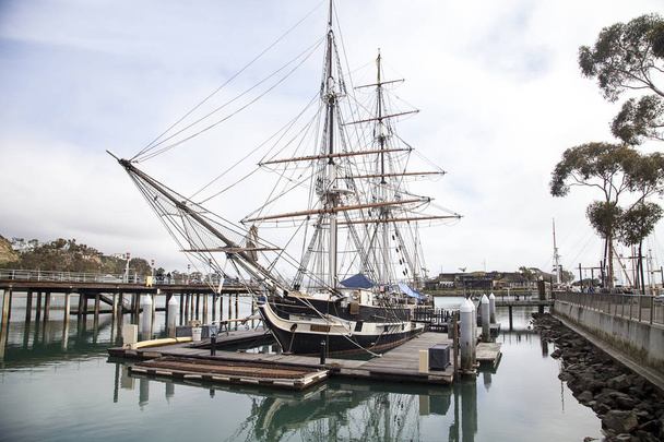 Pilgrim sailboat docked in Dana Point Harbor - Φωτογραφία, εικόνα