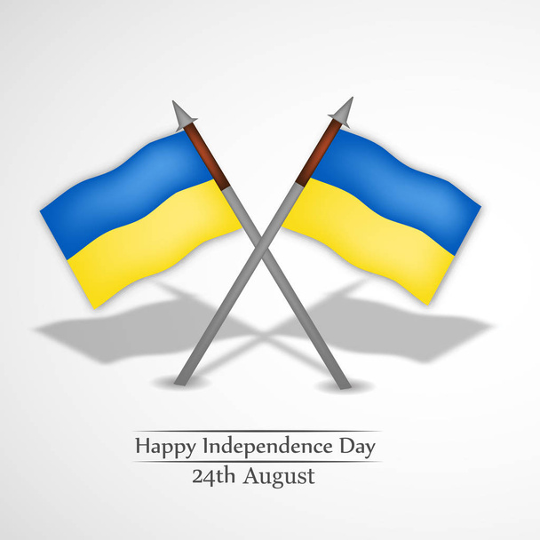 απεικόνιση του ιστορικού της Ουκρανίας για την ημέρα της ανεξαρτησίας 24th Αυγούστου - Διάνυσμα, εικόνα
