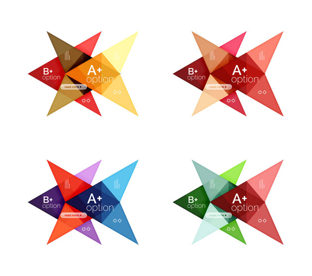Modelos de seta de banner de opção vetorial colorido, layouts de infográfico
 - Vetor, Imagem