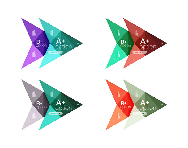 Plantillas de flecha de banner de opción de vector colorido, diseños infográficos
 - Vector, Imagen