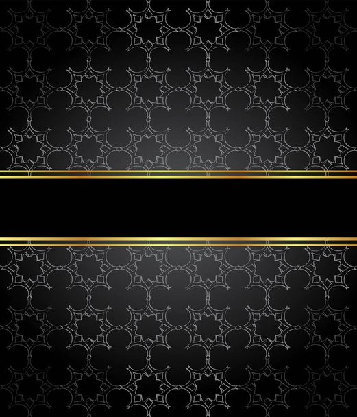 Elegant seamless wallpaper with golden fine decoration and place for your text. - Vector, Image