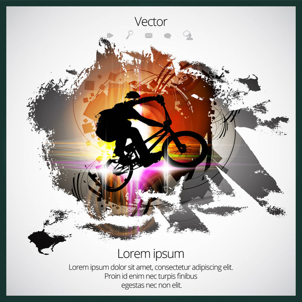 BMX ilustración de estilo libre
 - Vector, imagen