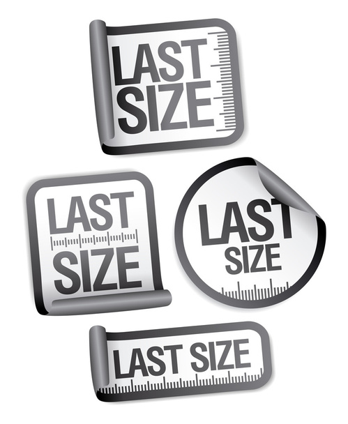 Last size clothing labels - Vector, Image