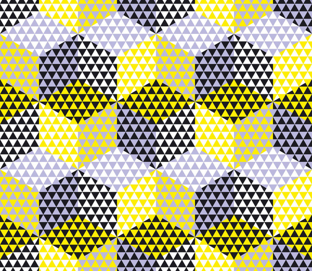 Sarı ve gri geometri altıgen sorunsuz kumaş örnek. geometr - Vektör, Görsel
