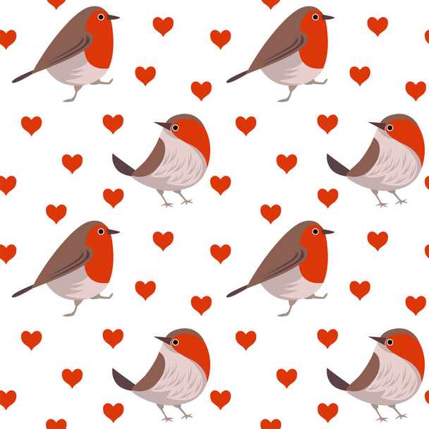 funny pattern with birds - Vektör, Görsel