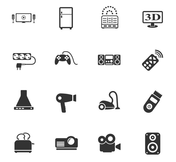 Symbolset für Haushaltsgeräte - Vektor, Bild