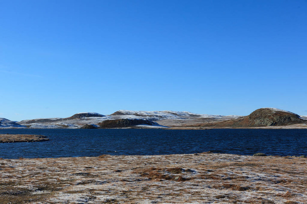 Egy hideg és szép őszi napon Hardangervidda - Fotó, kép