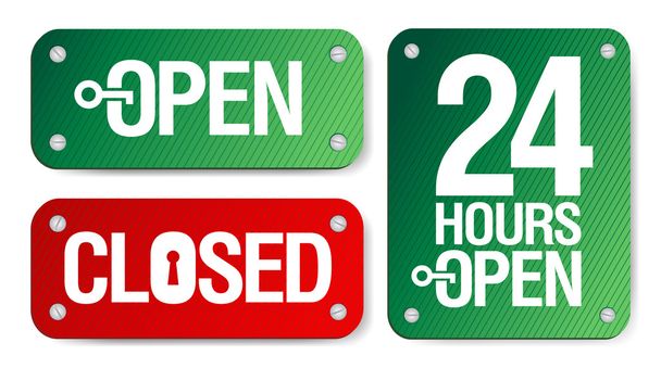 Open and Closed Signs - Vector, Image