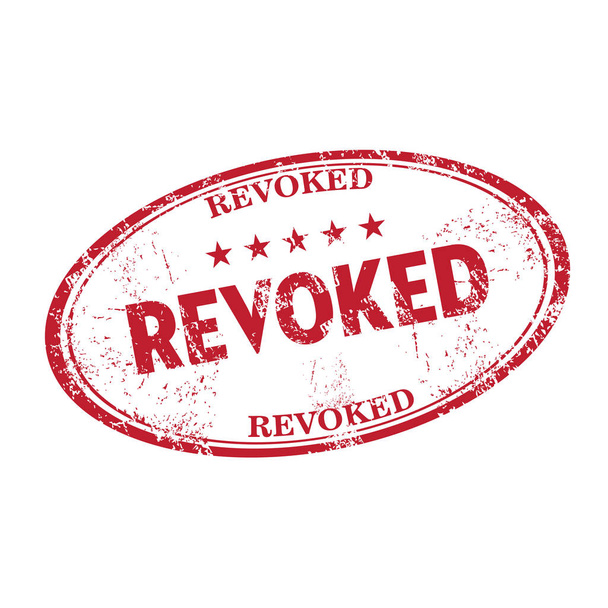 Revoked grunge rubber stamp - Vector, Image